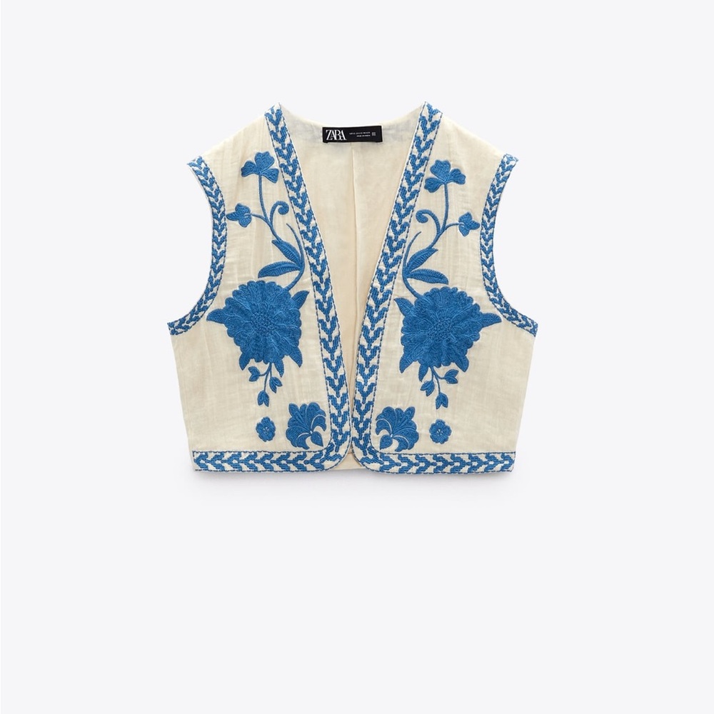 Zara embroidered vest